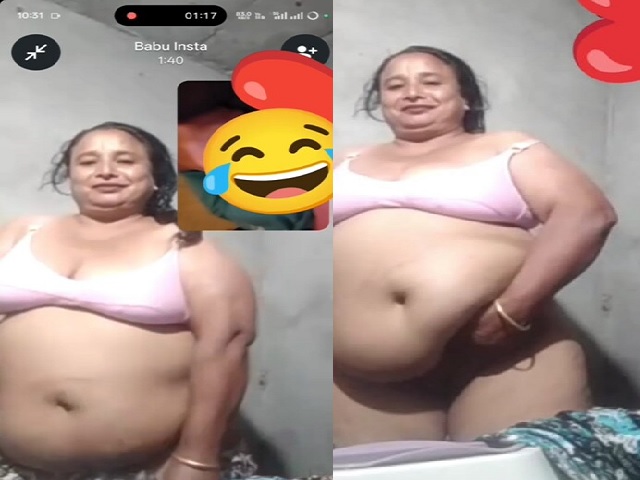 Aunty showing big pussy video call free