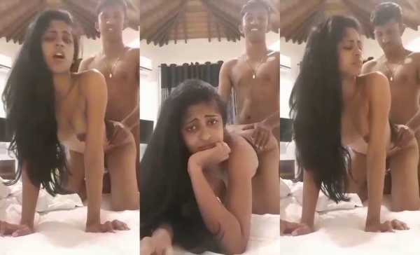 Horny slim desi girl fuck pussy back